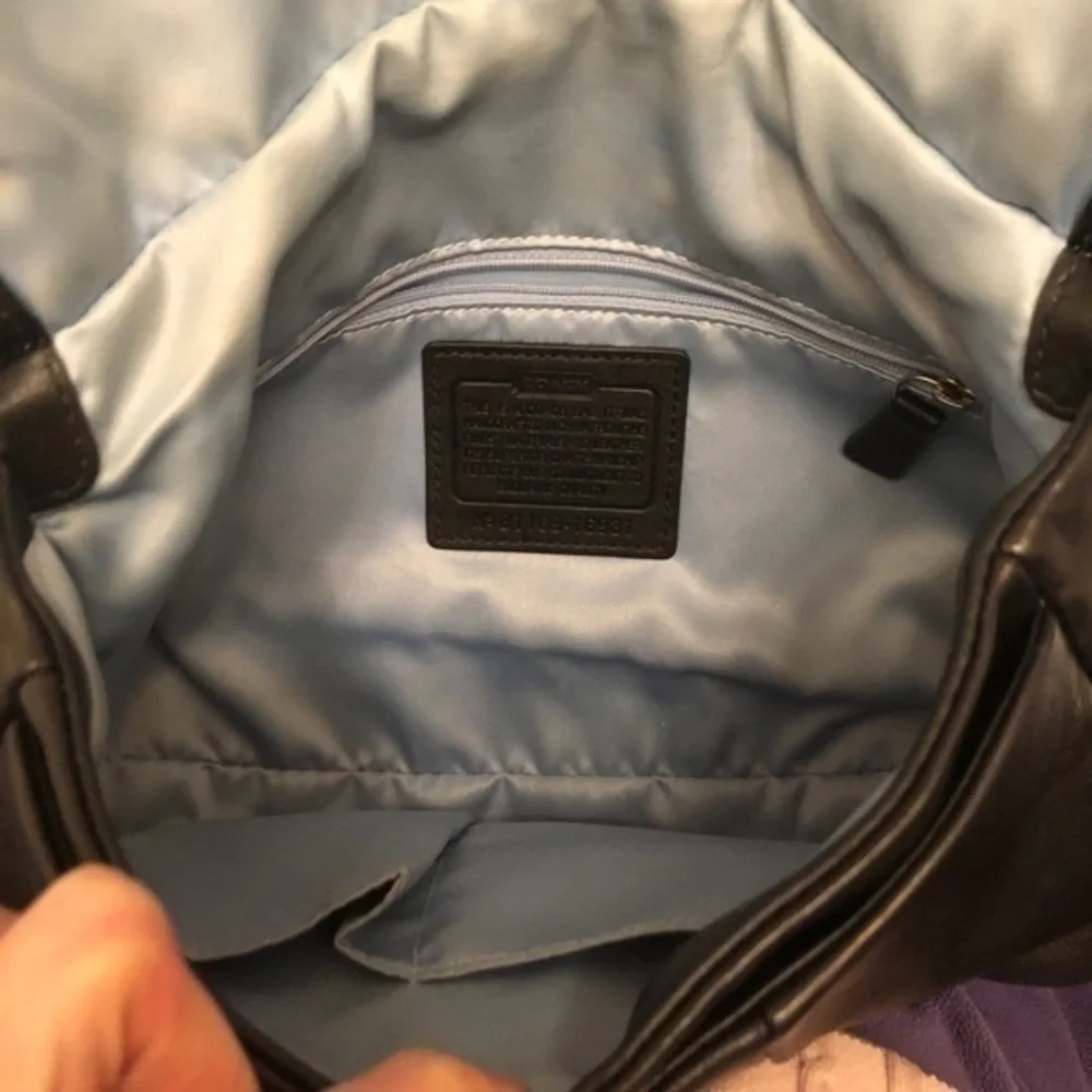 Coach Kirsten black leather flap shoulder bag